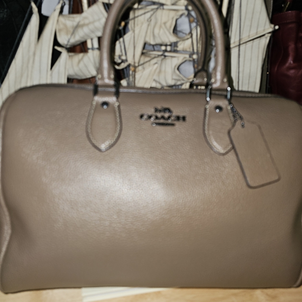 Coach Rowan Brown Leather Handbag (Large) - Picture 9 of 16